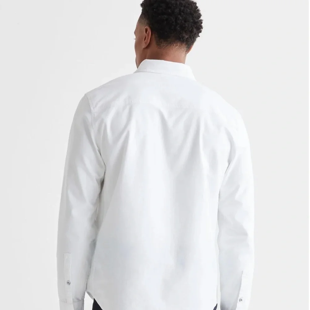NWT DUER Performance Oxford Shirt. Men's Medium. Color: White - Picture 3 of 4